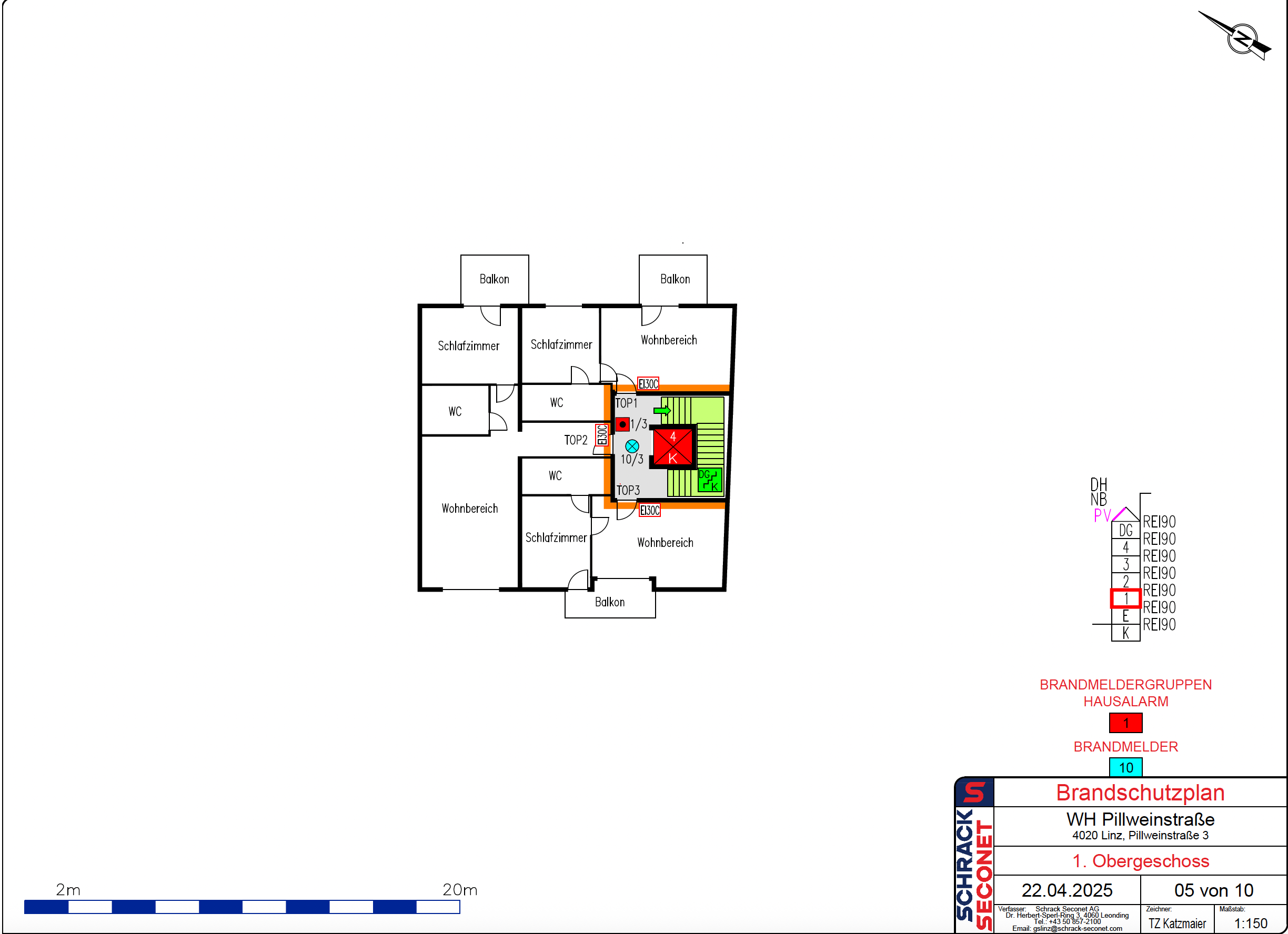 Brandschutzplan Erdgeschoss